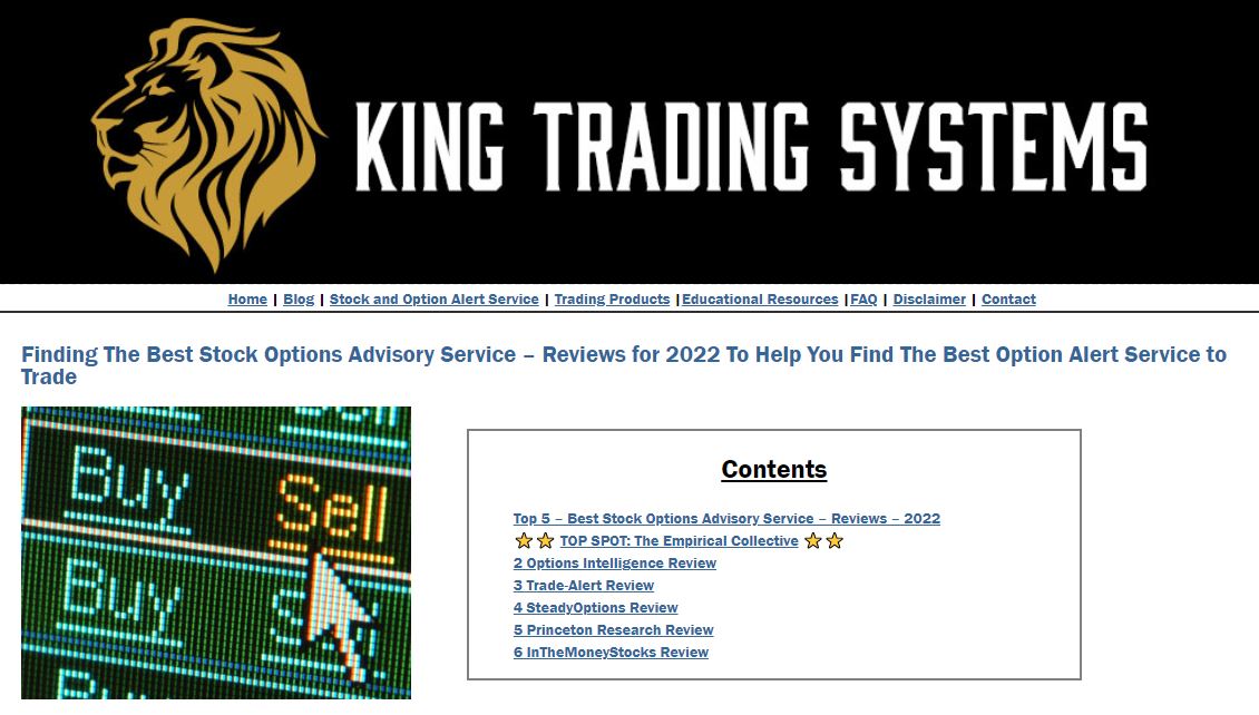 best trading options alert service